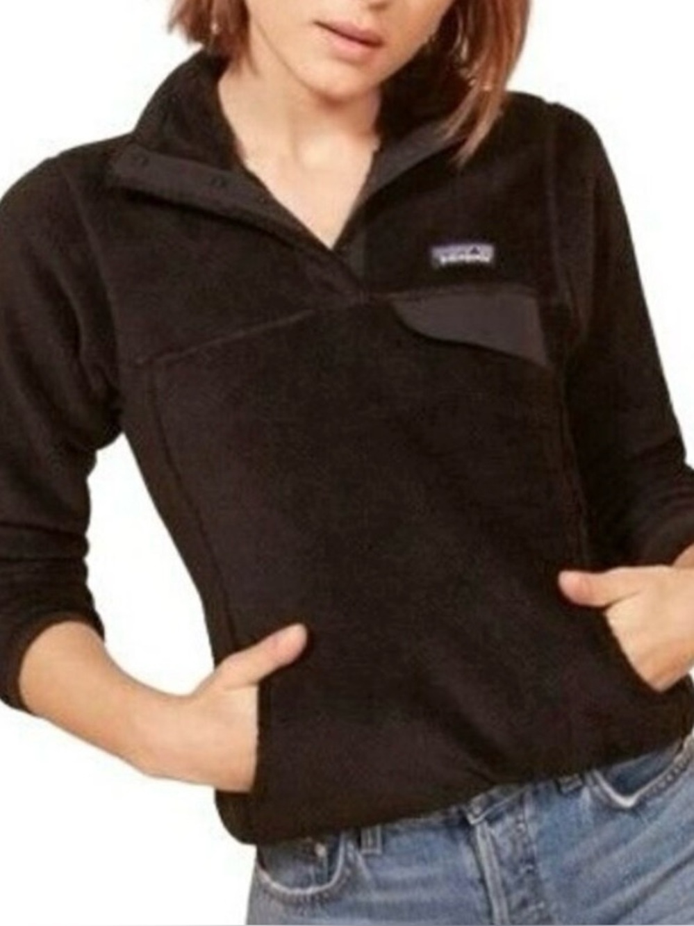 Patagonia Re-Tool Snap-T Fleece Pullover Black Size XXS